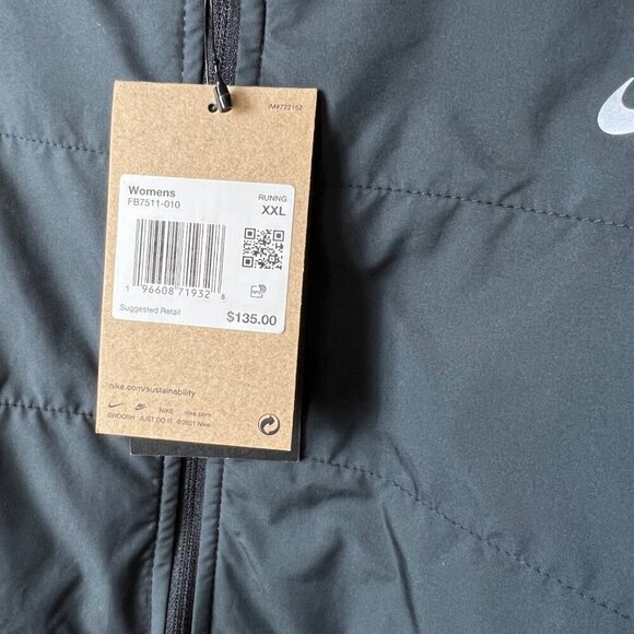 Nike therma fit running zip up black jacket new with tags women’s‎ size XXL - Picture 6 of 11